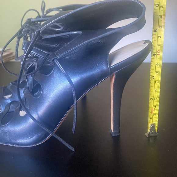 Vía Spiga Steel Blue Lace Up Heels - Picture 9 of 9